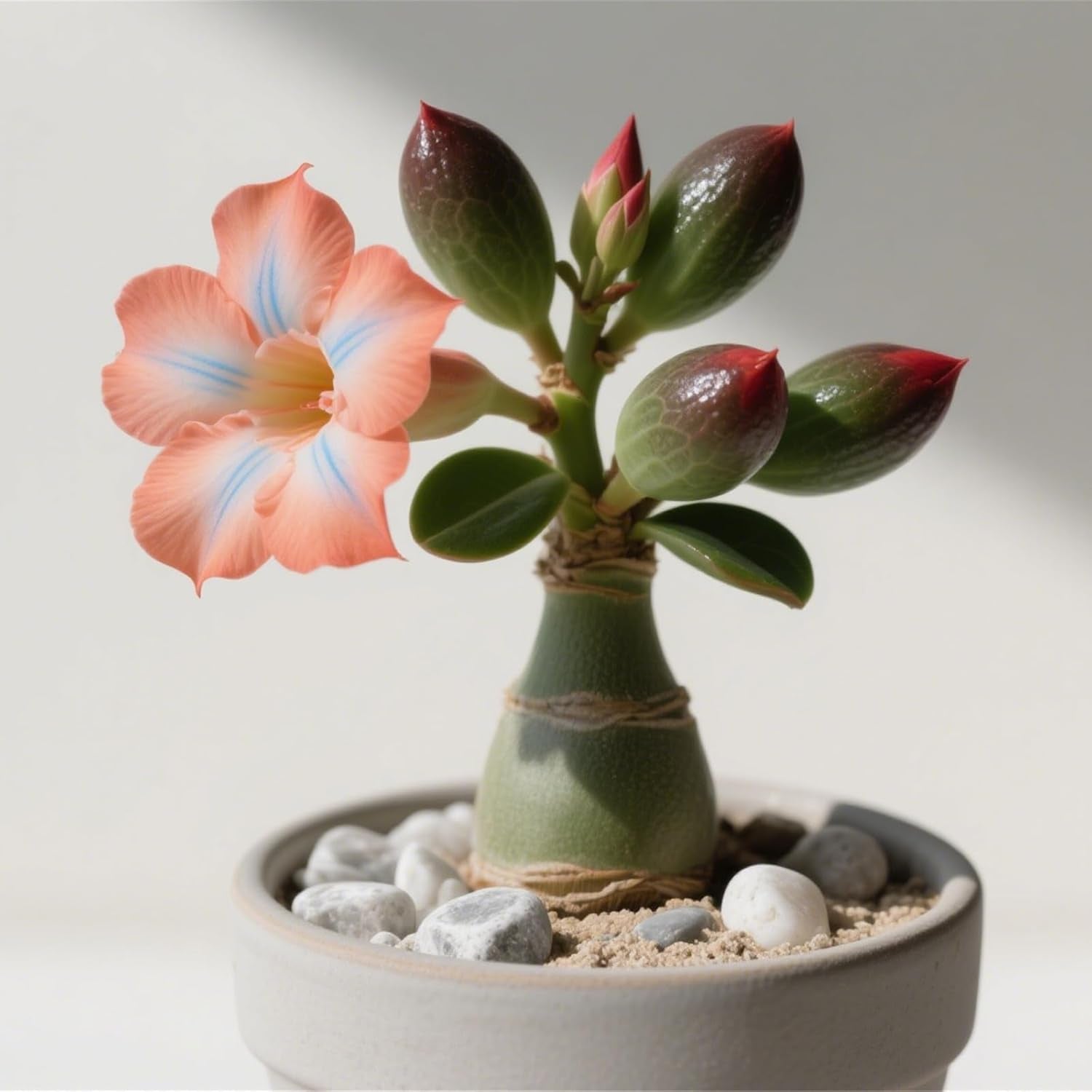 Winterhart pflanzen, Gift, Mysteriöse magische Glühbirne,Lebende Pflanzen,Mehrjährige Blumenzwiebel ist winterhart,Blumenzwiebel Mix-2Wüstenrose knollen-C