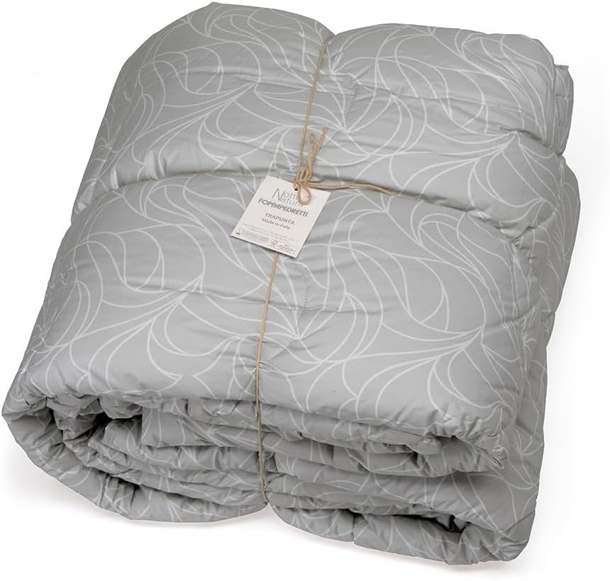 Foppapedretti Notte & Natura Pearl Wave cuvertură pentru pat dublu, capac din bumbac 100%, fabricat în Italia Plapumi si pilote Naty Shop