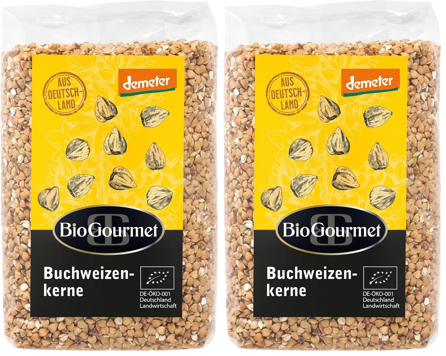 Boabe de hrișcă BioGourmet Demeter – pungă de 500 g | Fără gluten, bogate în fibre și regionale | Din agricultură ecologică germană (Baden-Württemberg/Bavaria) | Ideale pentru musli, salate și garnituri