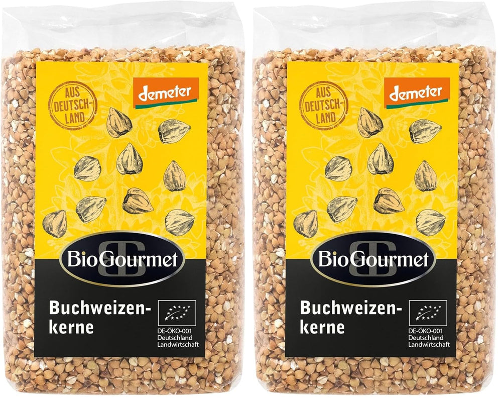 Boabe de hrișcă BioGourmet Demeter – pungă de 500 g | Fără gluten, bogate în fibre și regionale | Din agricultură ecologică germană (Baden-Württemberg/Bavaria) | Ideale pentru musli, salate și garnituri