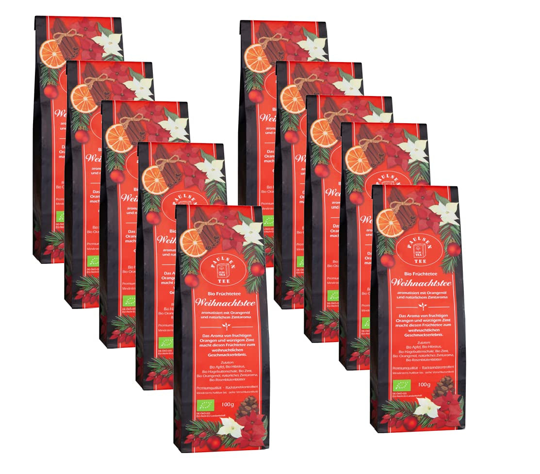 Ceai de Crăciun bio 10 X 100G, Paulsen Ceai Ceai de fructe Controlat pentru reziduuri