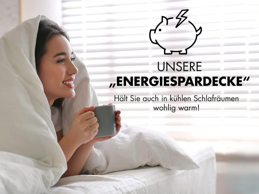 Traumnacht pătură de economisire a energiei - Pătură de iarnă foarte caldă cu o greutate de umplere de 1.685 G, 100% microfibră, lavabilă la 60 de grade, 135X200 cm, certificată Oeko-Tex, produsă în conformitate cu standardul de calitate german Plapumi si pilote Naty Shop
