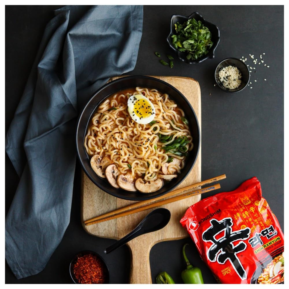 Nongshim - Tăiței instant Shin Ramyun - Pachet multiplu (20 x 120g) - Designul produsului poate varia