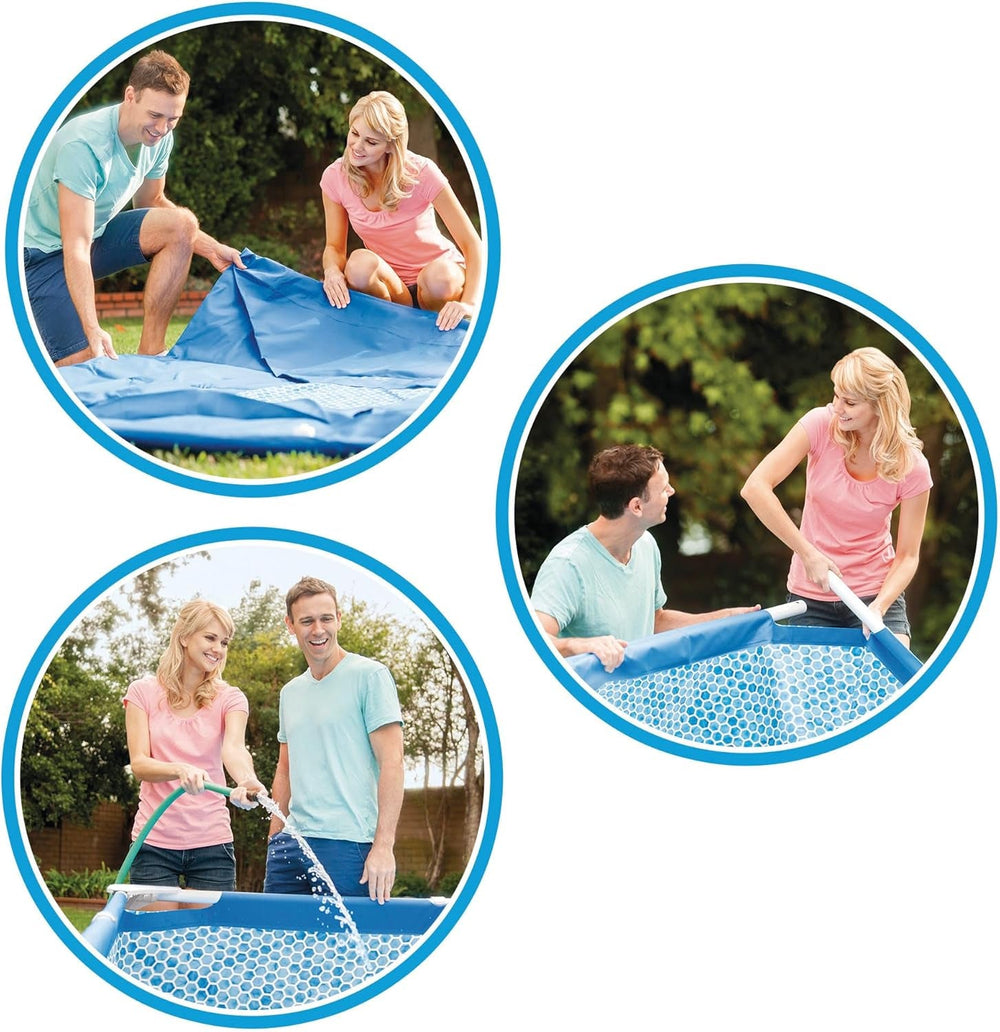 Piscină cu cadru metalic de 3 m x 76 cm cu pompă de filtrare, 4.485 litri, albastră, 305 x 76 cm, 28202UK