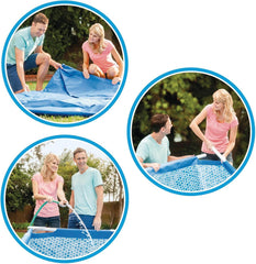 Piscină cu cadru metalic de 3 m x 76 cm cu pompă de filtrare, 4.485 litri, albastră, 305 x 76 cm, 28202UK