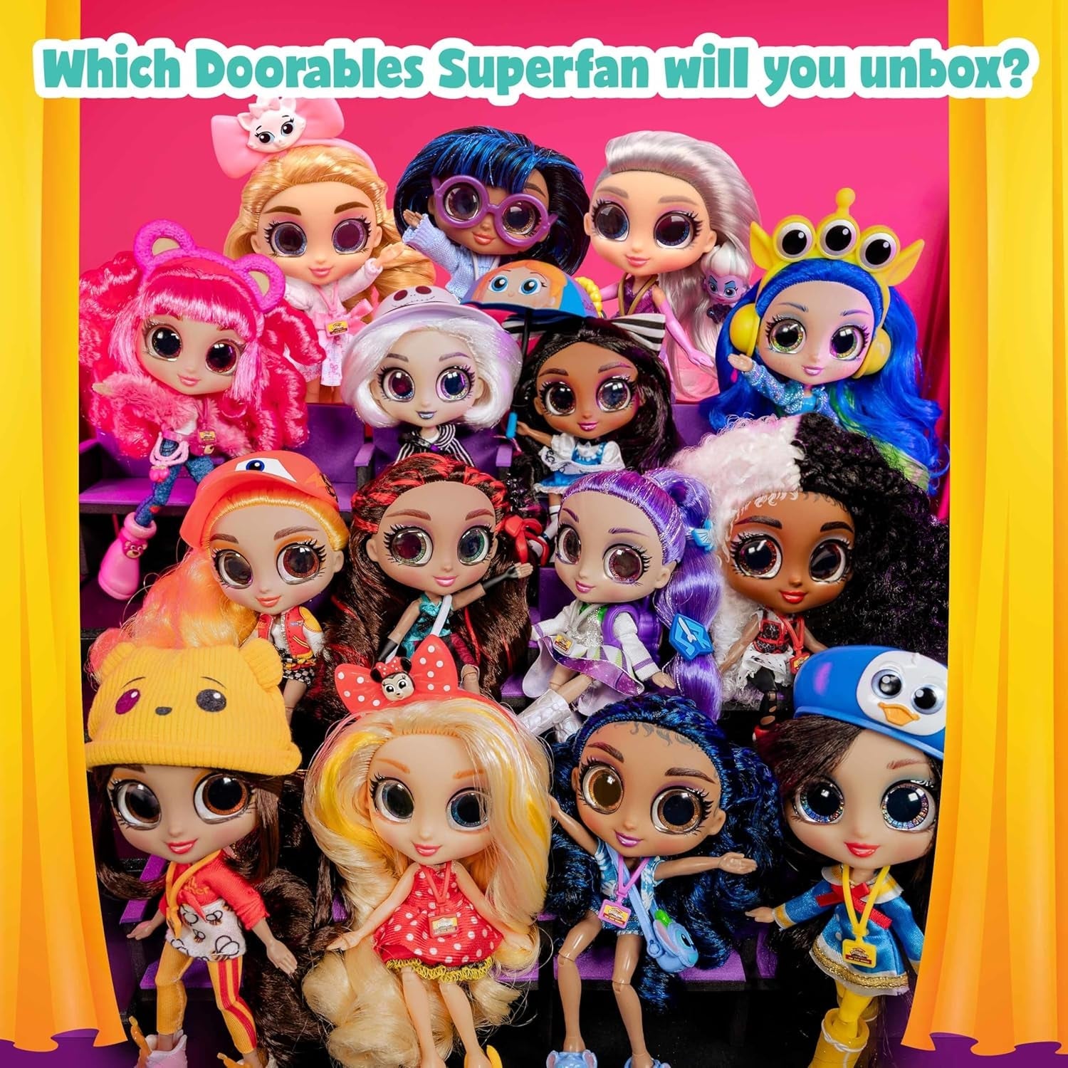 Disney Doorables Adoorbs Păpuși de colecție Seria 1 cu accesorii, 14 cm, Păpușă la modă, Jucărie pentru vârste de 5+ ani, Just Play