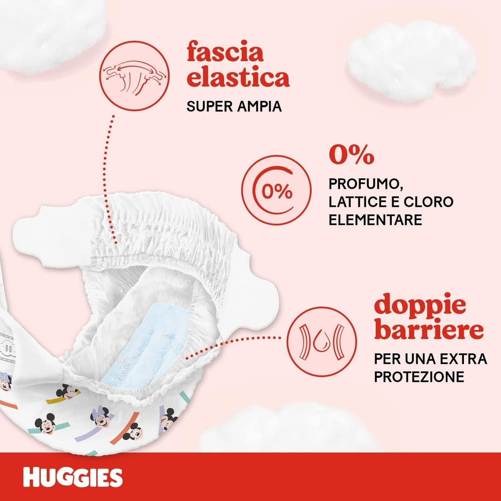 Scutece Huggies Ultra Comfort, mărimea 3 (4-9 kg), design Disney, 168 bucăți
