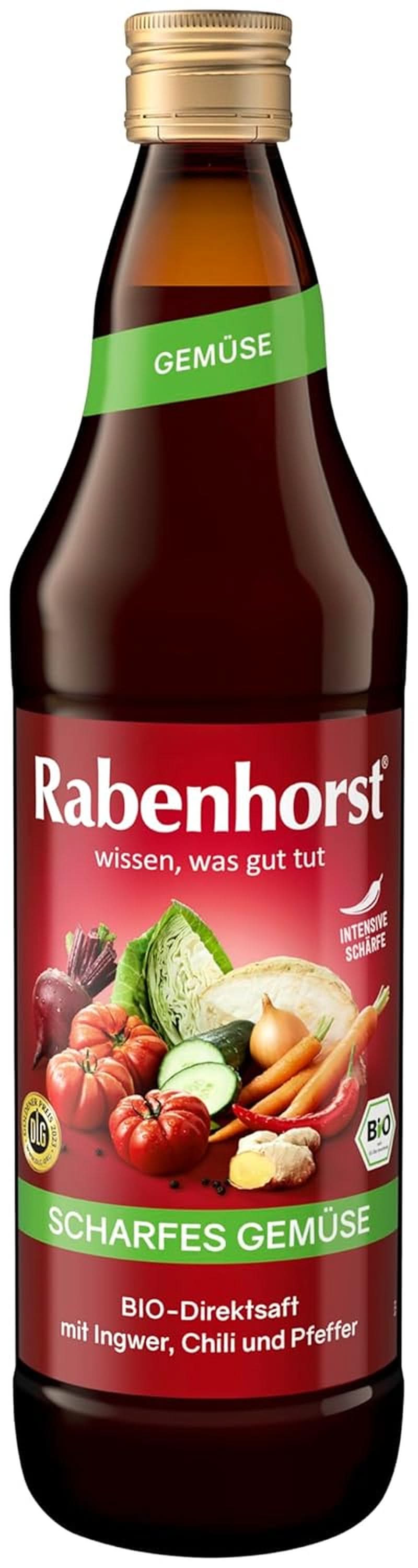 RABENHORST (6 x 700 ml) - Suc de legume de înaltă calitate din diferite legume cu o aromă picantă intensă Bauturi fara alcool Naty Shop