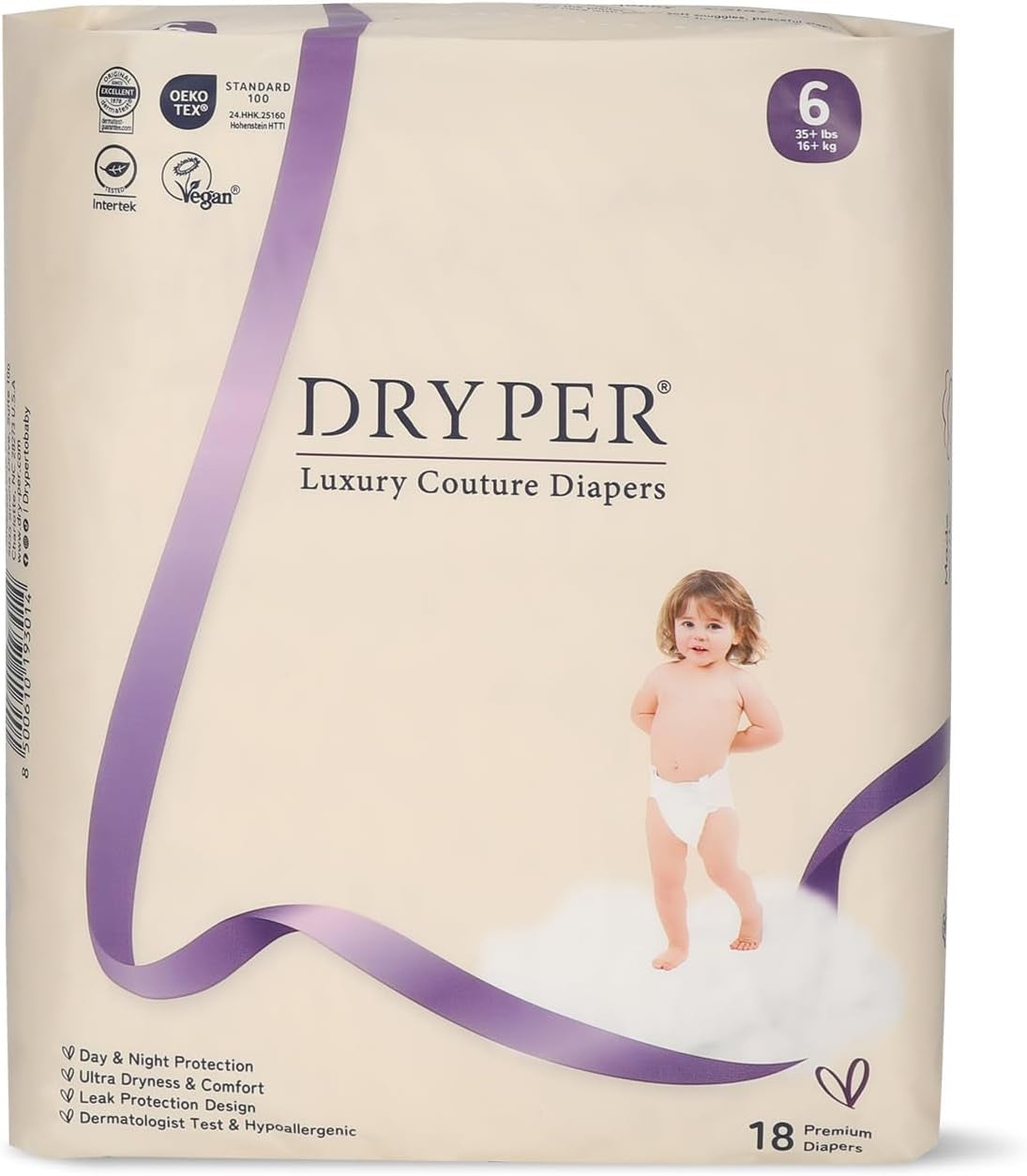 Scutece pentru nou-născuți, ecologice, mărimea 1 (3-5 kg), ultra subțiri, moi și hipoalergenice pentru piele sensibilă, protecție 3D împotriva scurgerilor, uzură premium de zi și de noapte, indicator de umezeală, 180 bucăți
