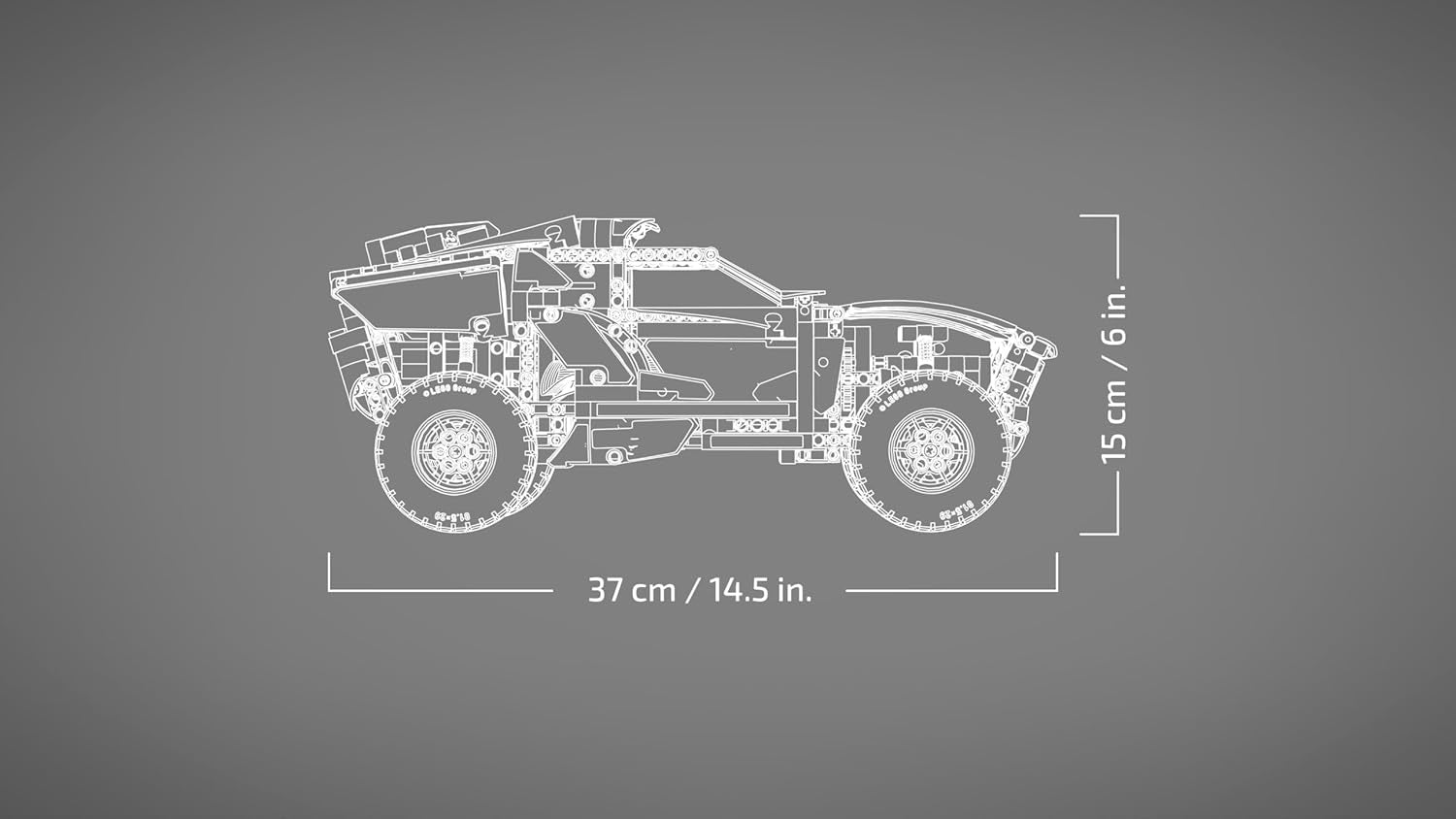 LEGO 42160 Technic Audi RS Q e-tron, ferngesteuertes Rallye-Auto-Spielzeug, Dakar-Rallye-Geländewagen, App-gesteuerter RC mit Control+, Geschenk für Jungen, Mädchen und Fans ab 10 Jahren zum Bauen