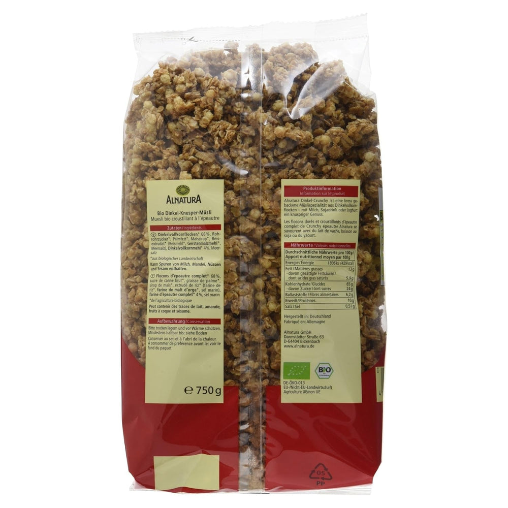 Alcâm crocant organic, pachet de 3 (3 x 750 g)