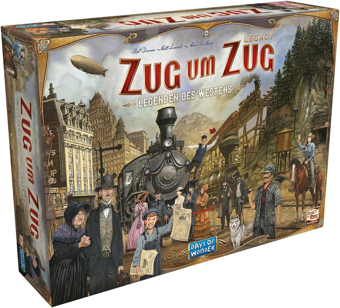 Days of Wonder, Ticket to Ride Legacy: Legends of the West, Joc de familie, Joc de societate, 2-5 jucători, Vârste 10+, 20-90 de minute, Germană
