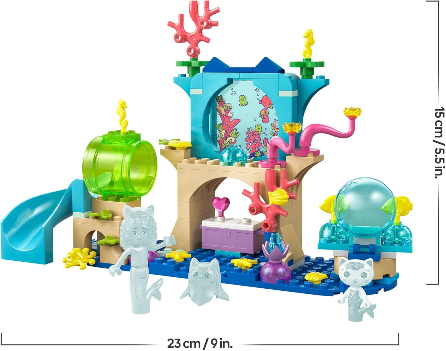 LEGO Gabby's Dollhouse Mermaid Gabby's Aquarium Adventure Toy - incl. a Gabby Mini Doll & Mercat Figure, Plus Fun Accessories - Gift for 4+ Year Old Girls & Movie Fans - 11204
