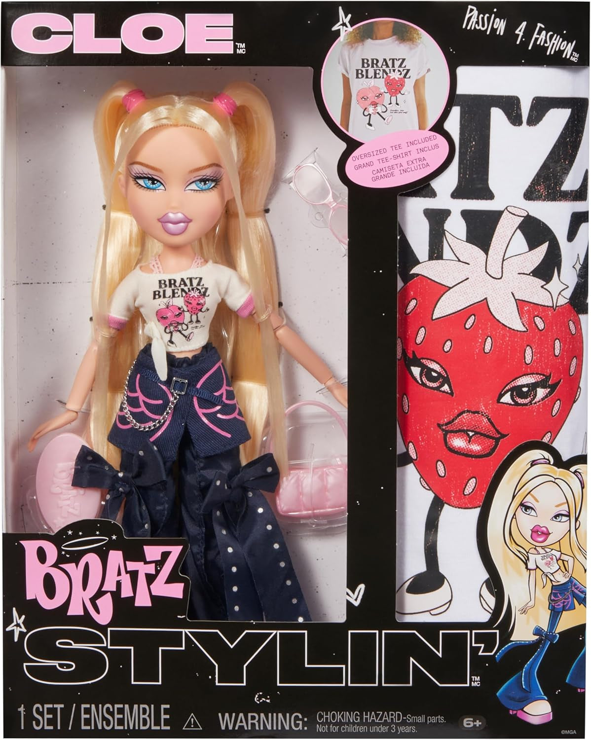 Bratz Stylin' Jade - Modepuppe mit T-Shirt um Gestalten für Dich, Inklusive Accessoires, Niedliches Spielzeug für Mädchen