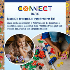 Connect Trefl Bausteine Set Basic Boy - 70 Bausteine in Verschiedenen Formen, Kreatives Spielzeug für Erwachsene und Kinder ab 4 Jahren