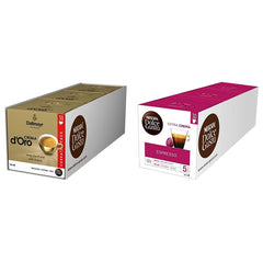 NESCAFÉ Dolce Gusto Dallmayr Crema d´Oro, XXL-Vorratsbox, 90 Kaffeekapseln, 3er Pack (3 x 30 Kapseln) & Espresso, XXL-Vorratsbox, 90 Kaffeekapseln, Aromaversiegelte Kapseln, 3er Pack (3 x 30 Kapseln)