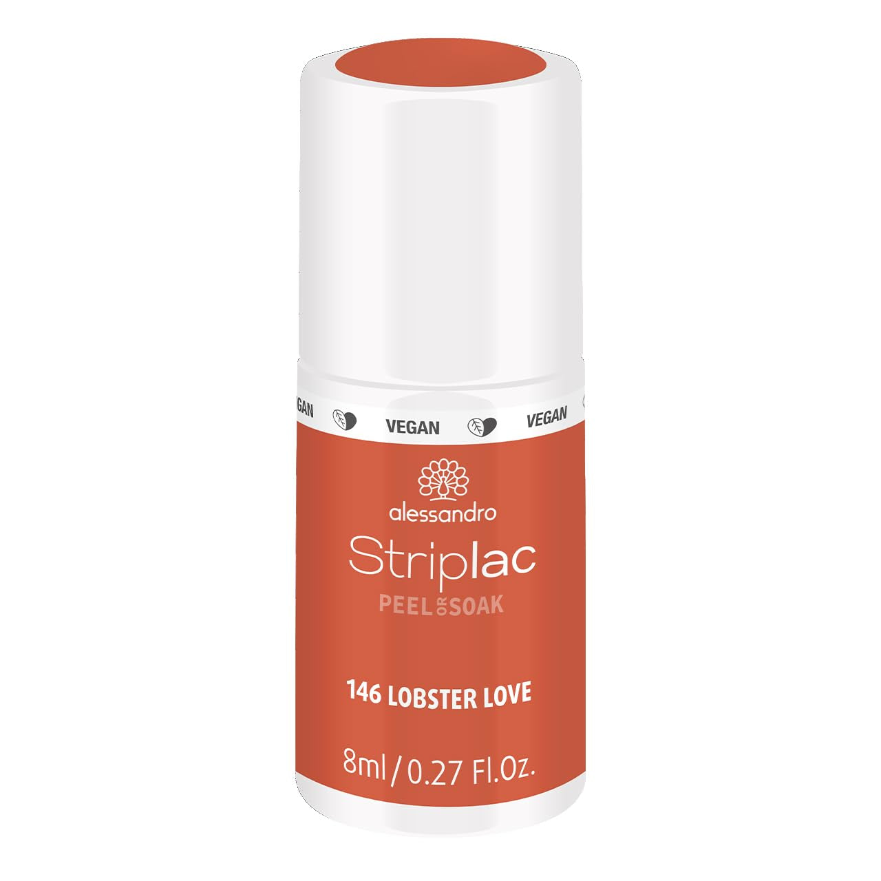 Oja UV alessandro Striplac Coral Sunshine – Delicată și de lungă durată – Îndepărtare ușoară datorită tehnologiei de îndepărtare – Vegană și cruelty-free – 8 ml
