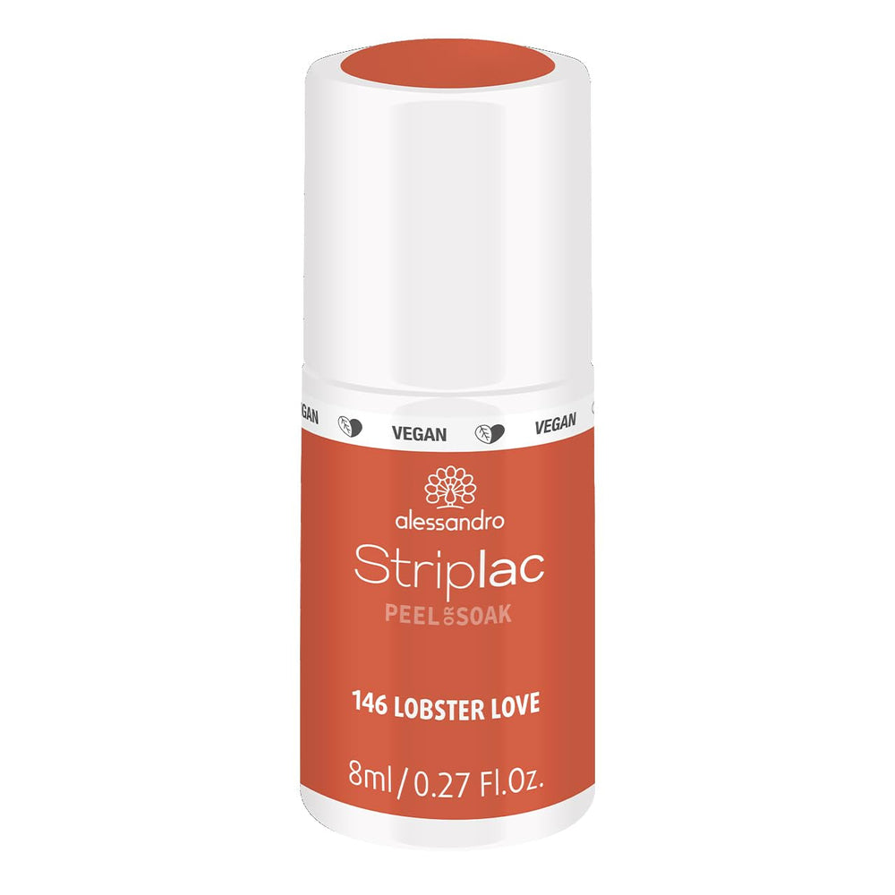 Oja UV alessandro Striplac Coral Sunshine – Delicată și de lungă durată – Îndepărtare ușoară datorită tehnologiei de îndepărtare – Vegană și cruelty-free – 8 ml