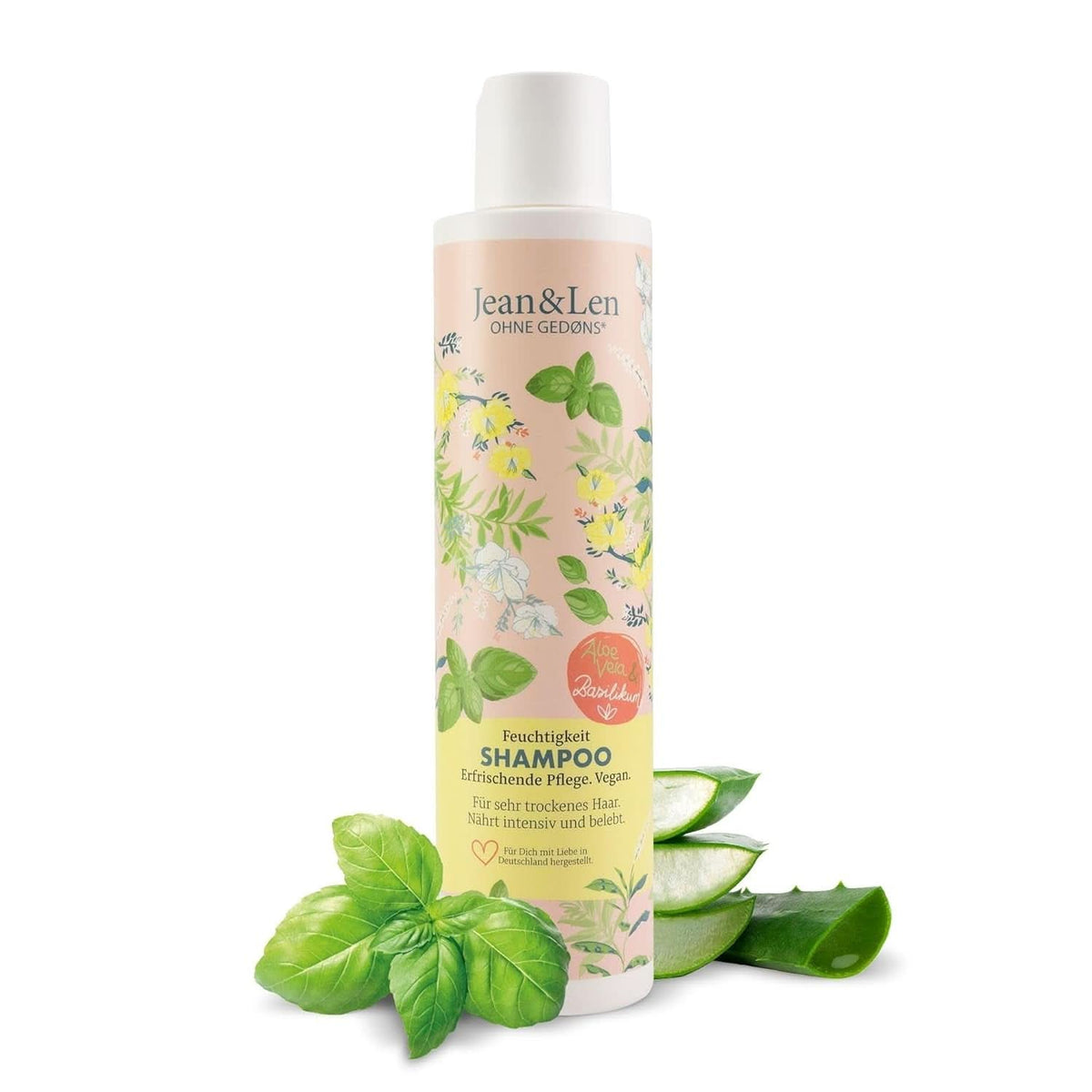 Șampon hidratant Jean & Len Aloe Vera & Busuioc, pentru păr foarte uscat, 300 ml Duș și baie Naty Shop 300 ml