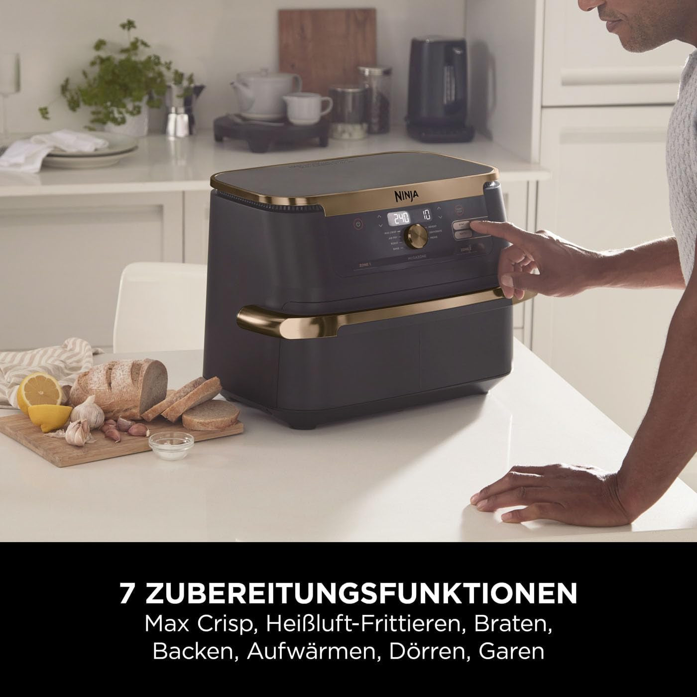 Ninja Foodi Flexdrawer Dual Zone Air Fryer, AF500EUCP Electrocasnice Naty Shop