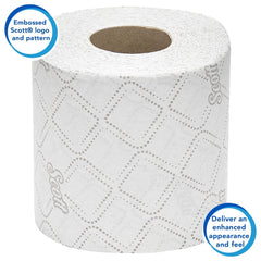 Hârtie igienică Scott® Essentialtm 8519, hârtie igienică albă cu 2 straturi, certificată Fsc și fabricată din fibre reciclate, 64 role de hârtie igienică X 350 coli (22.400 coli în total)