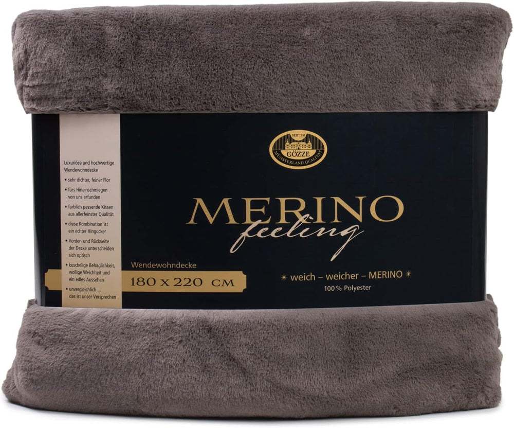 Gözze - Pătură confortabilă, Reversibilă, Densitate mare 600 G/M², 150 X 200 Cm - Verde închis Paturi si Cuverturi Besuche den GÃ¶zze-Store Antracit 180 X 220 Cm