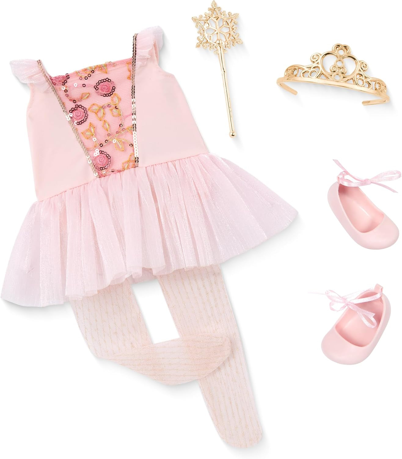 Our Generation - Lalia - 46 cm-Zuckerfee Puppe - Lebensechte Blaue Augen & langes Blondes Haar - Pinkes Ballettkleid, Tiara & Zauberstab Zubehör - Spielzeug für Kinder ab 3 Jahren