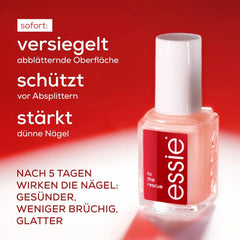 Kit Essie Nail Rescue: Ulei de unghii și cuticule cu aromă de caisă + Oja reparatoare To the Rescue pentru îngrijirea unghiilor