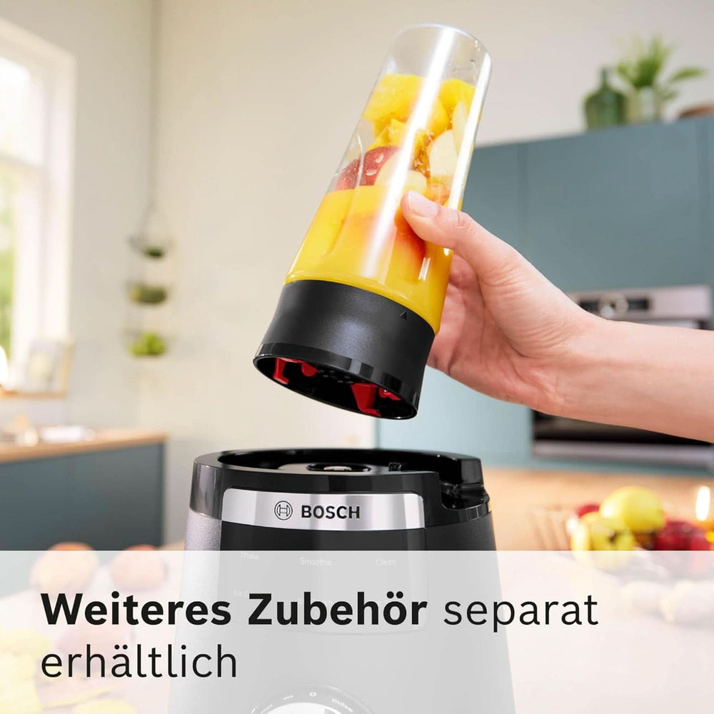 Highspeed-Standmixer Vitapower Serie 6 MMBD665B1, 45.000 U/Min, 6 Programme Inkl Heiße Suppe & Reinigung, 2 L Mixbehälter, Stopfer, Spülmaschinenfeste Teile, Made in Europe, 1800W, Schwarz Bucatarie Naty Shop