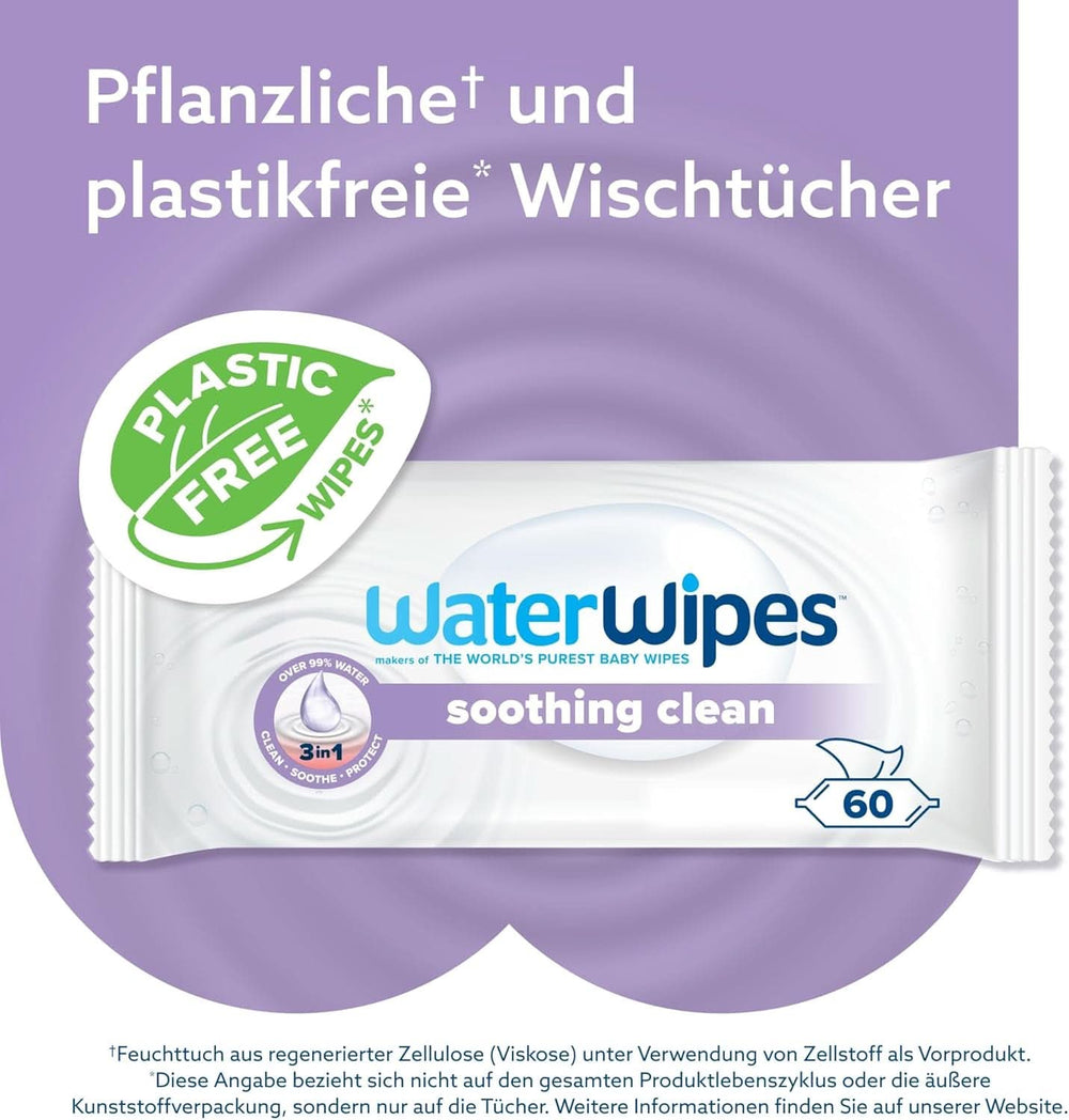 Waterwipes Lindernde Säuberndebabytücher, 720 Tücher (12 Packungen), Mit 99% Wasser & Botanischen Extrakten, Feuchttücher Für Gesicht & Körper Naty Shop
