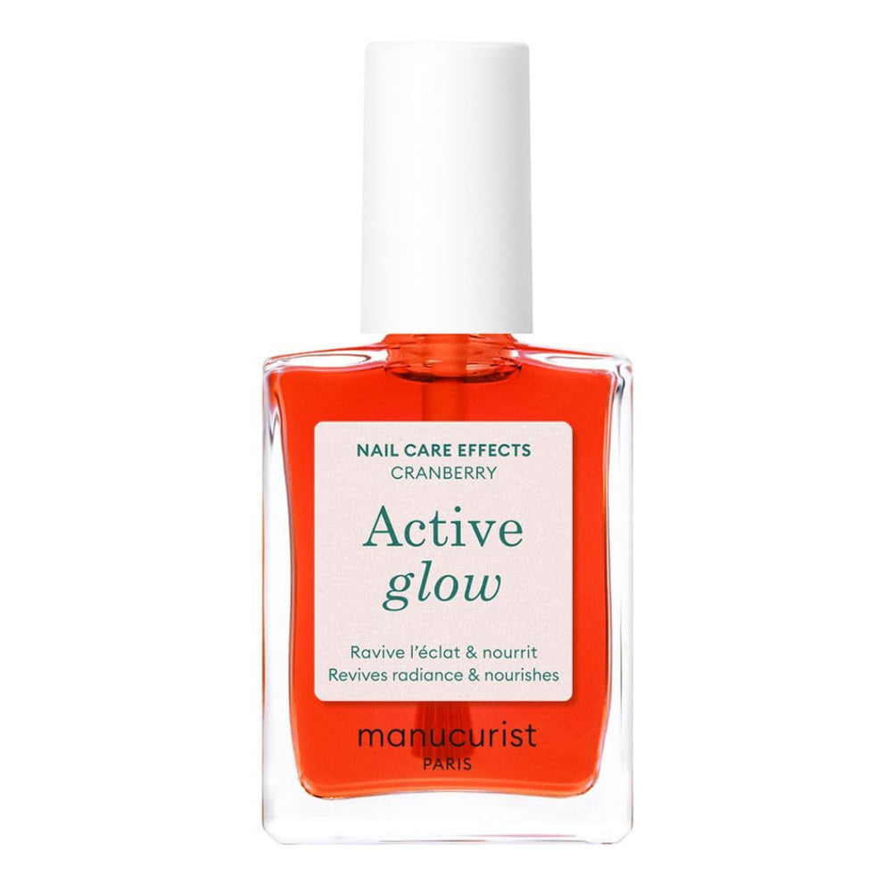 MANUCUIST Îngrijire Oja Repair Active Glow Raspberry (Roz) Bio-Based: Migdale dulci, Zmeură, Oja Hrănitoare și Lucioasă, Efect Roz Transparent - Oja Nude