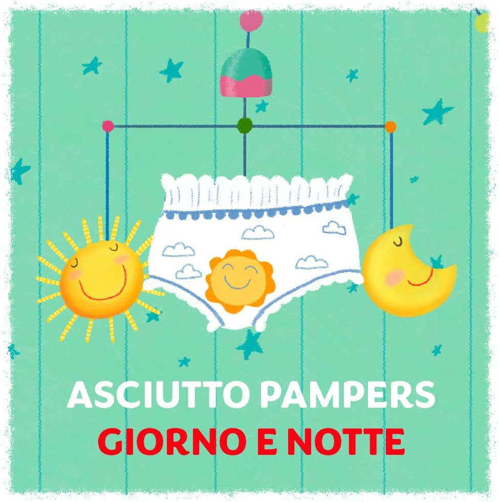 Scutec Pampers Sol e Luna Maxi, mărimea 4 (8-15 kg), 60 de scutece