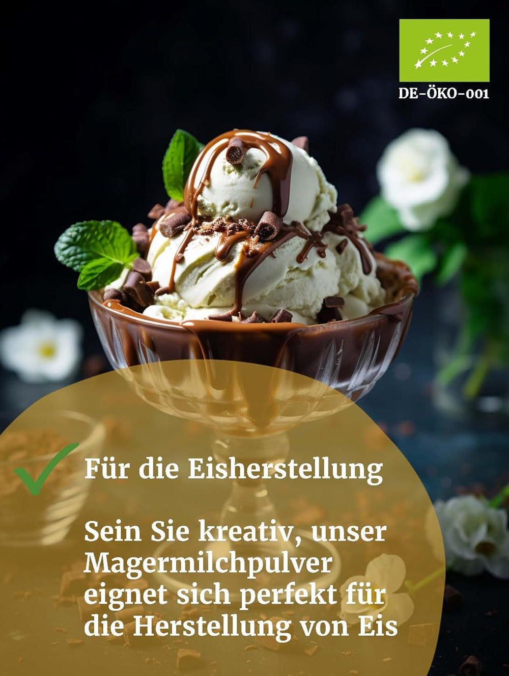 Bäckerei Spiegelhauer Bio Mager-Milchpulver 500 g Bio Milchpulver ohne Zusätze milk powder I auch geeignet für Joghurt-Herstellung, Eis-Herstellung I Trockenmilchpulver, Beutel