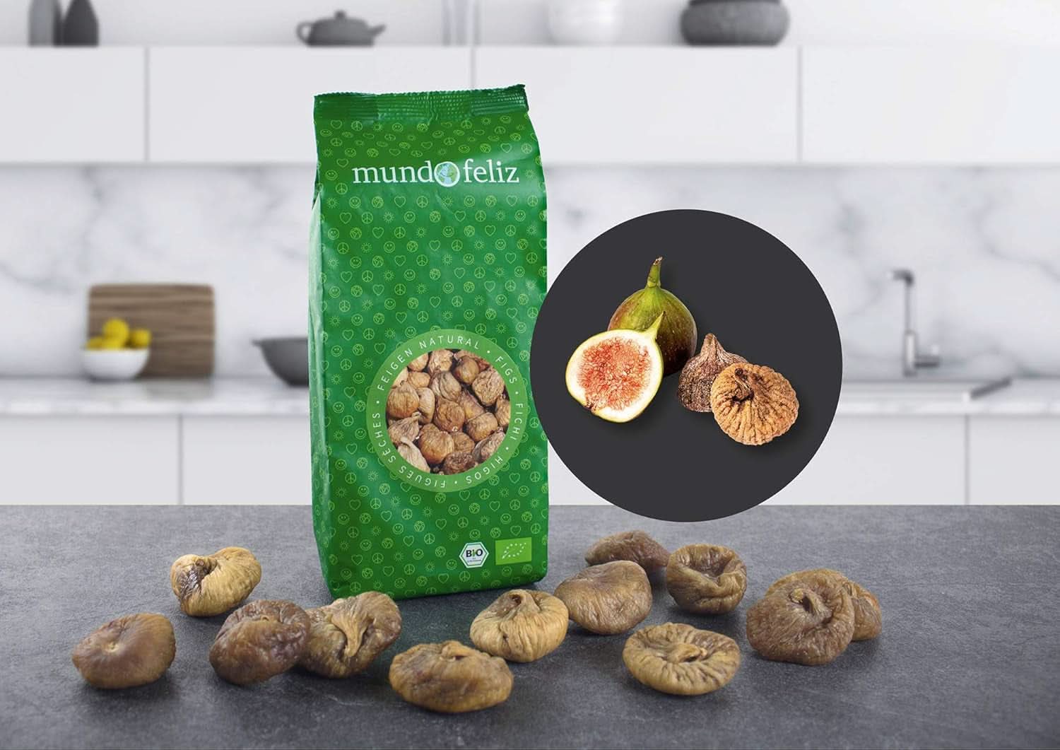 Mundo Feliz Smochine uscate din agricultura ecologică, 2 x 500 grame Produse deshidratate Naty Shop