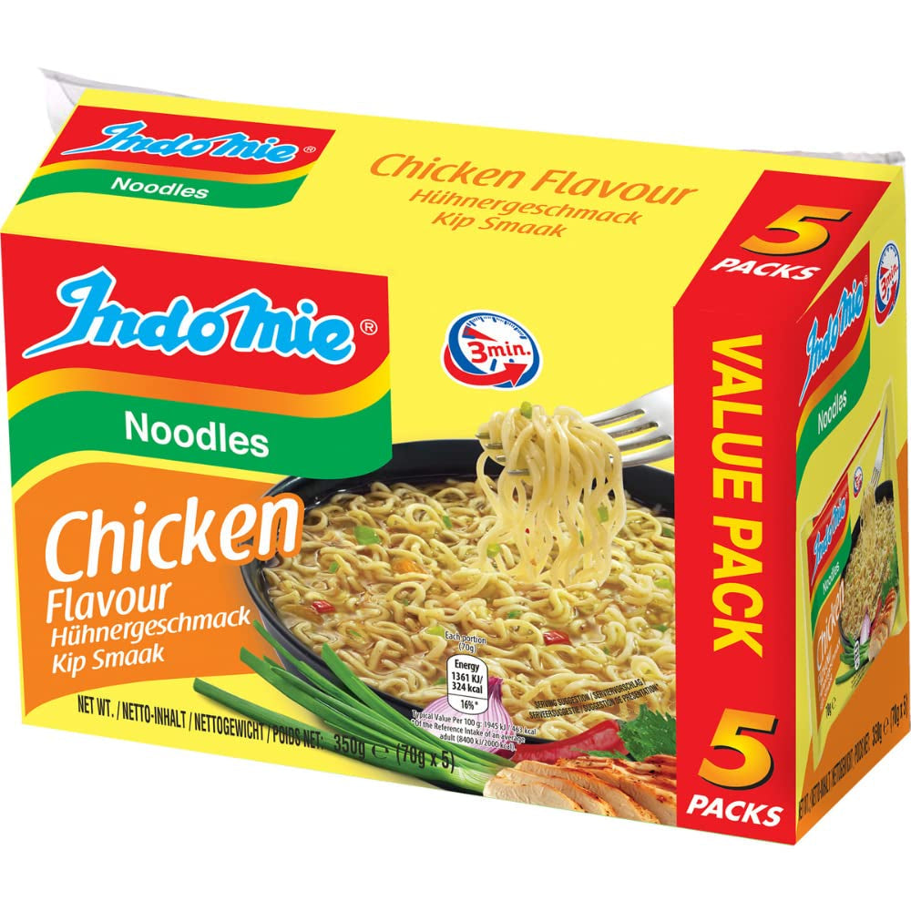 INDOMIE - Tăiței instant cu creveți, pachet de 5 - (1 x 5 x 70 g)