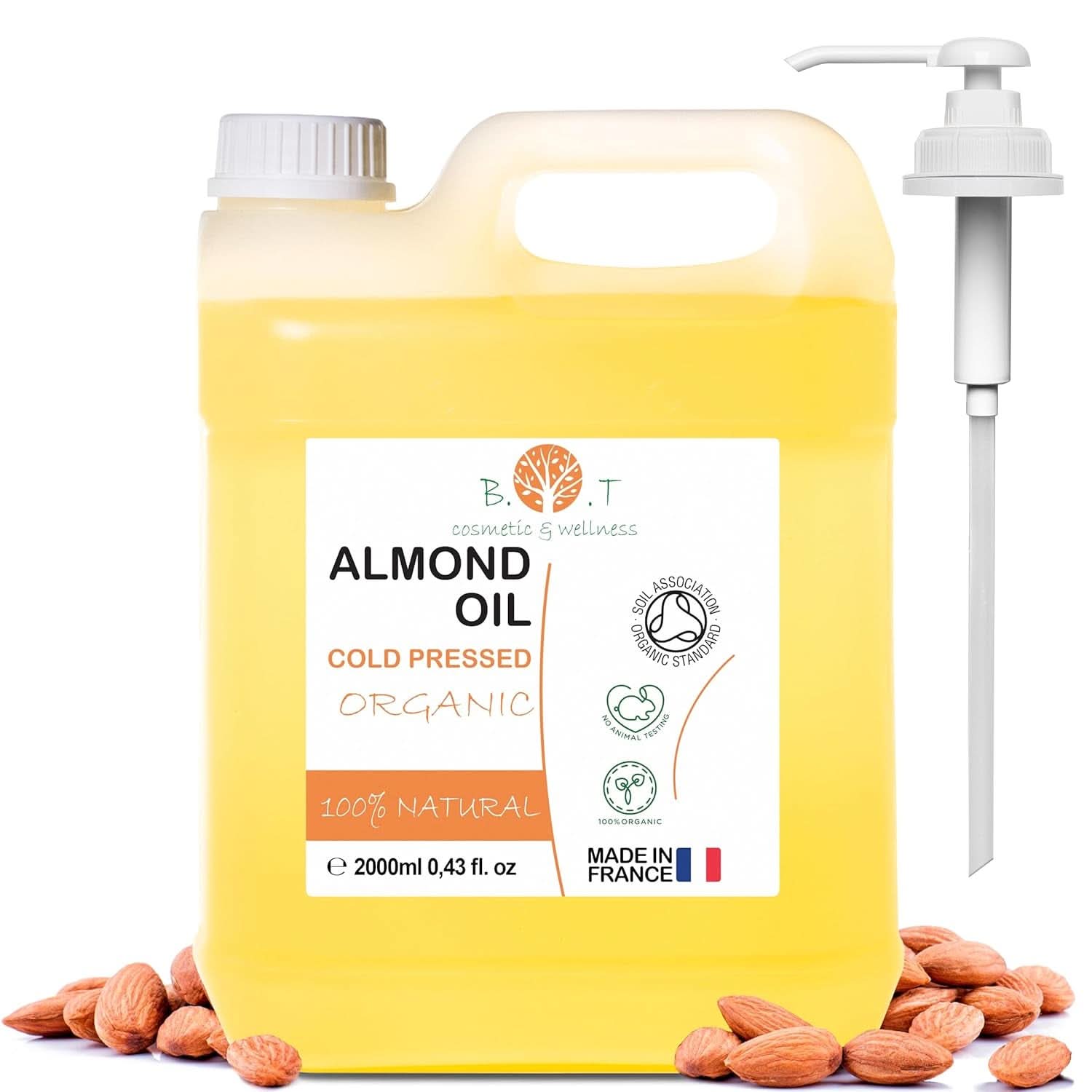 Ulei de migdale BIO pur, presat la rece, natural, 250 ml Cosmetice si Infrumusetare Naty Shop 2 litri Fara Aroma