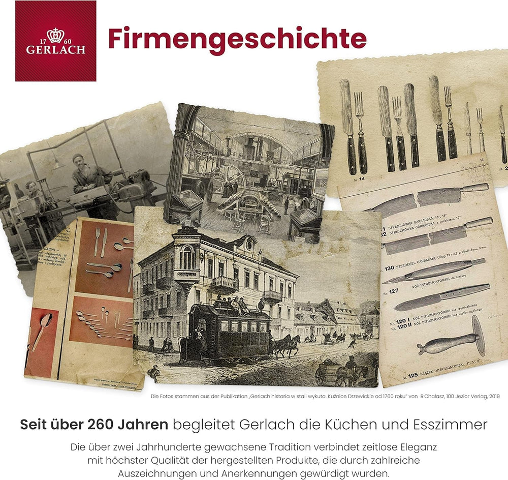 Gerlach Modern Besteck-Set Für 6 Personen Spülmaschinenfest Essbesteck Aus Edelstahl Elegantes Besteck Mit Messer Gabel Löffel Und Teelöffel Tafelbesteck Rostfrei 24 Stk Naty Shop