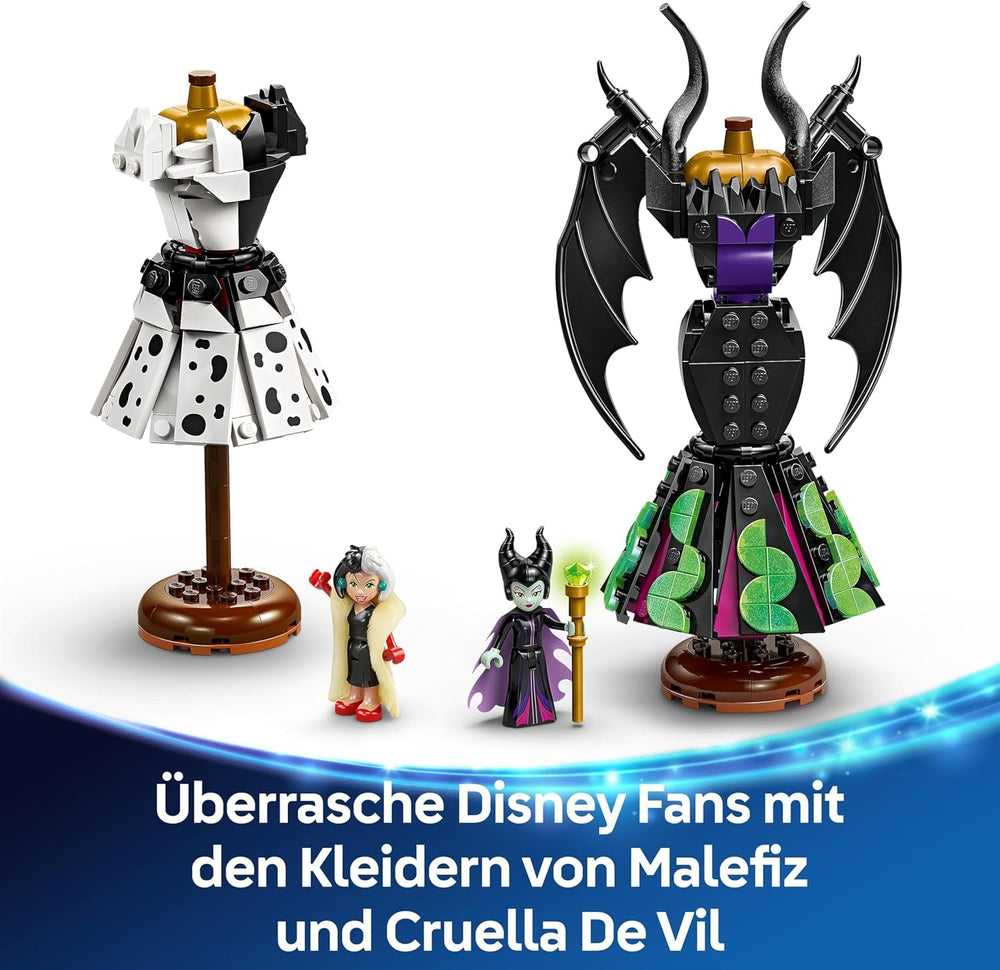 LEGO ǀ Disney Bösewichte Die Kleider von Malefiz und Cruella De Vil - Spielzeug für Jungen und Mädchen ab 9 Jahren - Inkl. 2 Mini-Puppen & 2 Tierfiguren - Geburtstagsgeschenk für Fans 43262
