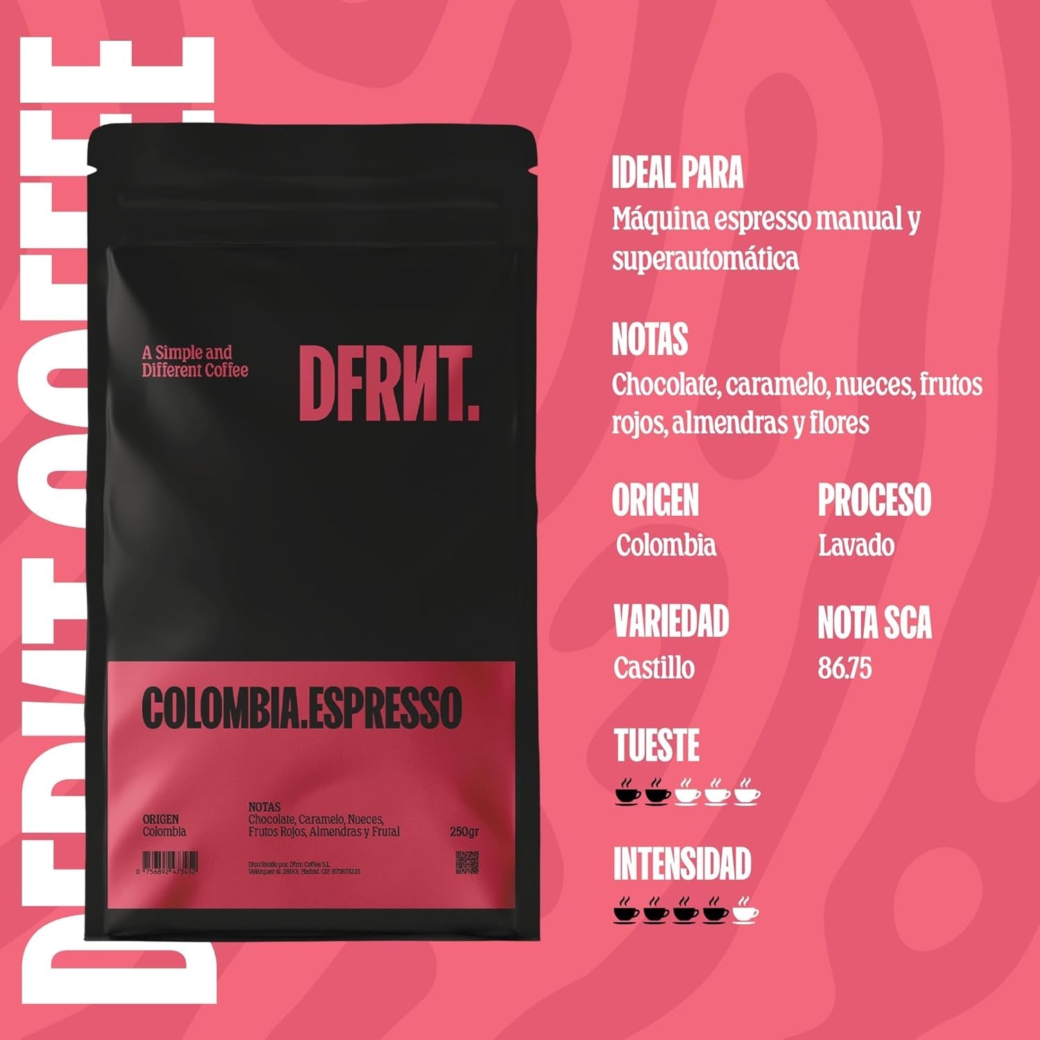 Pachet de mostre Travesía 3×250g – Cafea specială din Columbia, Honduras și Etiopia (86.75 SCA) – 100% Arabica – Ideală pentru aparate portafilter și espressoare