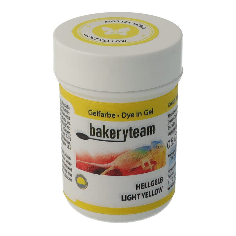 Gel colorant alimentar Bakeryteam pentru glazură, culoare galben deschis, 35 g