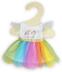 Heless 9850 - Kleid für Puppen im Einhorn Henri Design, Größe 20 - 25 cm