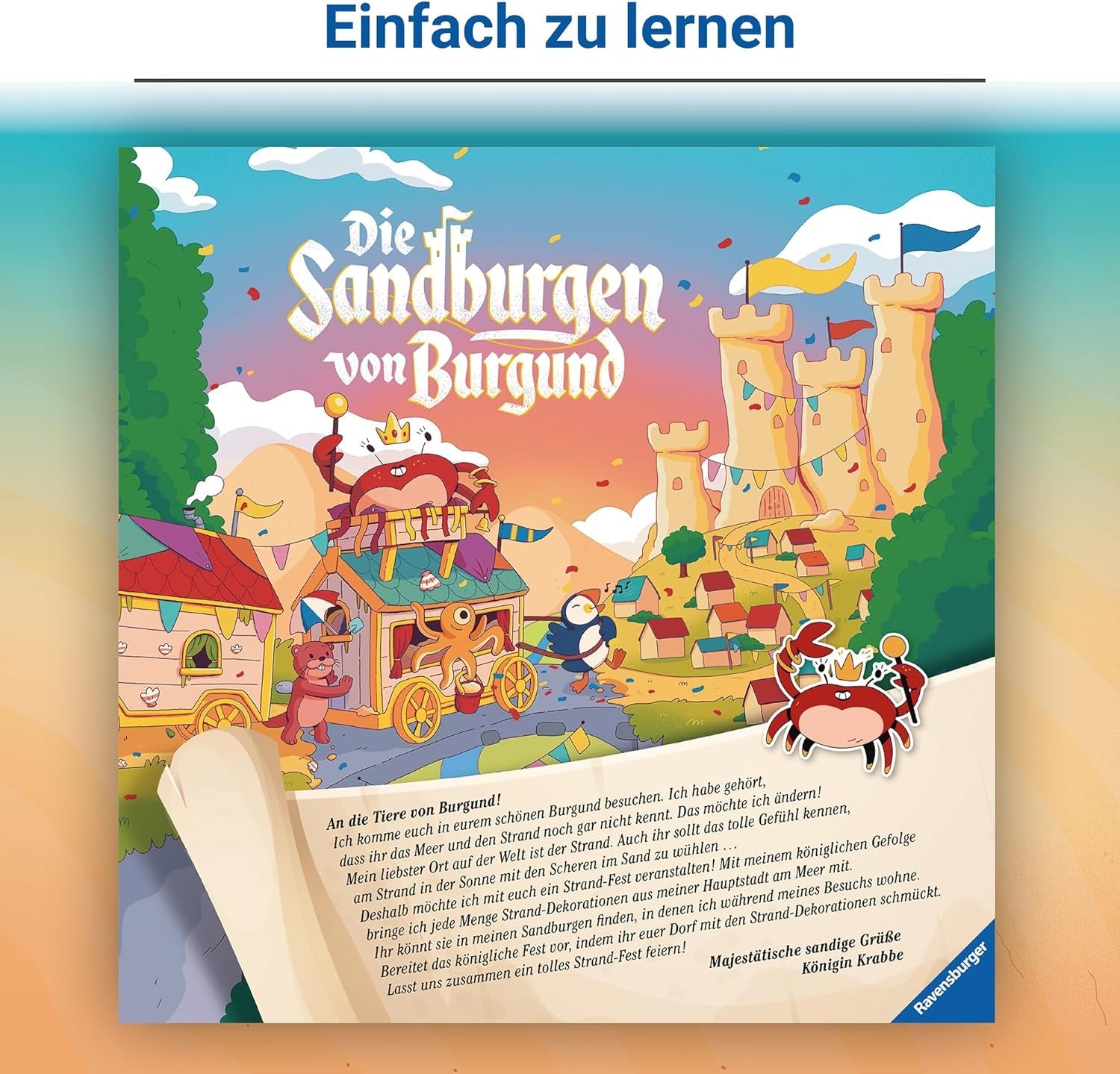 Ravensburger 24687 Castelele de nisip din Burgundia - Joc pentru copii de la 5 ani, pentru 2-4 jucători