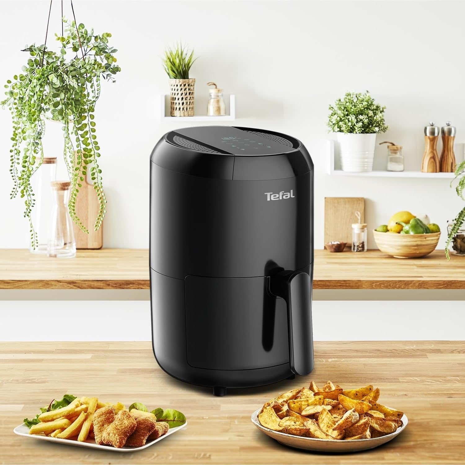 Tefal EY3018 Easy Fry Friteuză compactă cu aer cald, 1.6L, 6 programe de gătit Electrocasnice Naty Shop