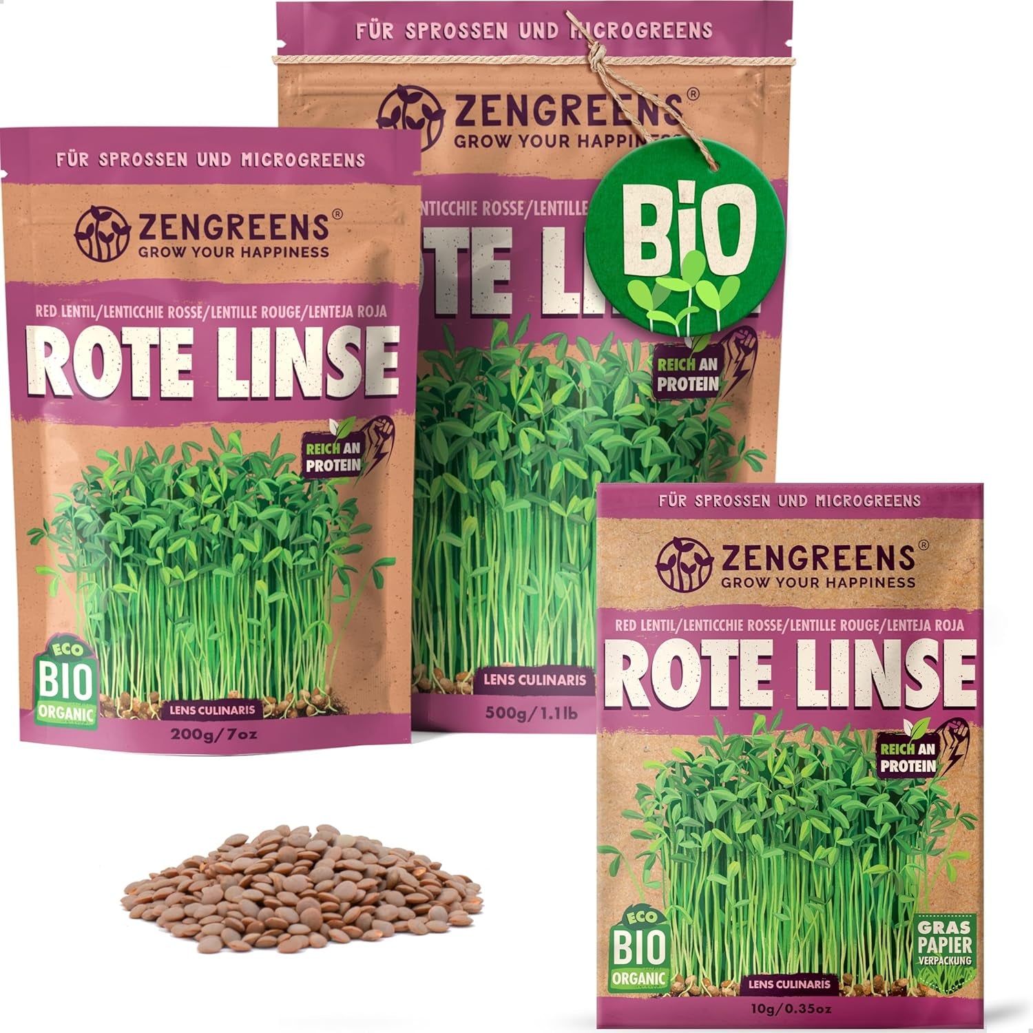 Bio Sonnenblumen Samen - Wähle Zwischen 10G, 200G Und 500G - Sonnenblume Mit Keimrate Von Über 97% - Keimsprossen - Sonnenblumensamen Zum Sprossen Ziehen - Wiederverschließbare Verpackung