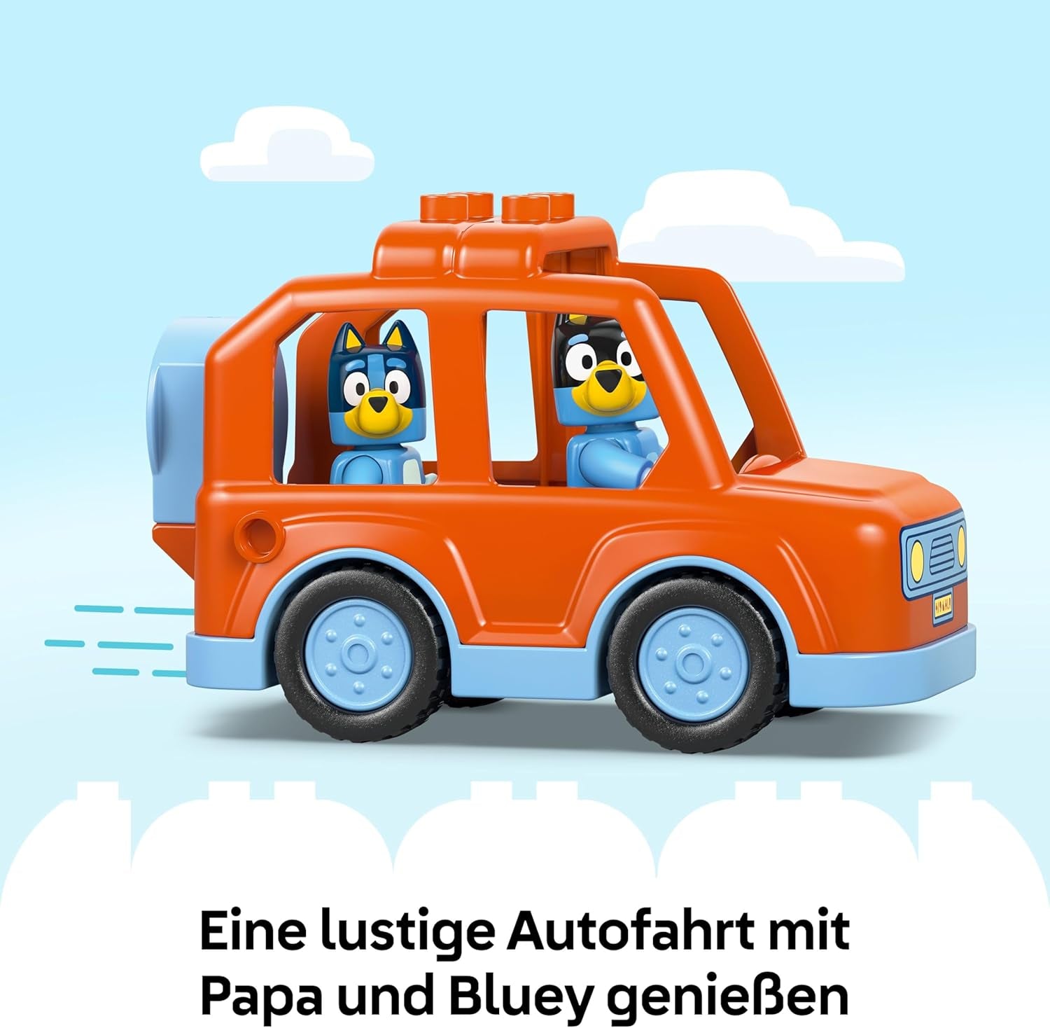 LEGO DUPLO Bluey: Ausflug zur Eisdiele mit Bluey - Lernspielzeug für Kleinkinder - Mit Spielzeug Auto und 2 Minifiguren - Geschenk für Mädchen & Jungen ab 2 Jahren - 10458