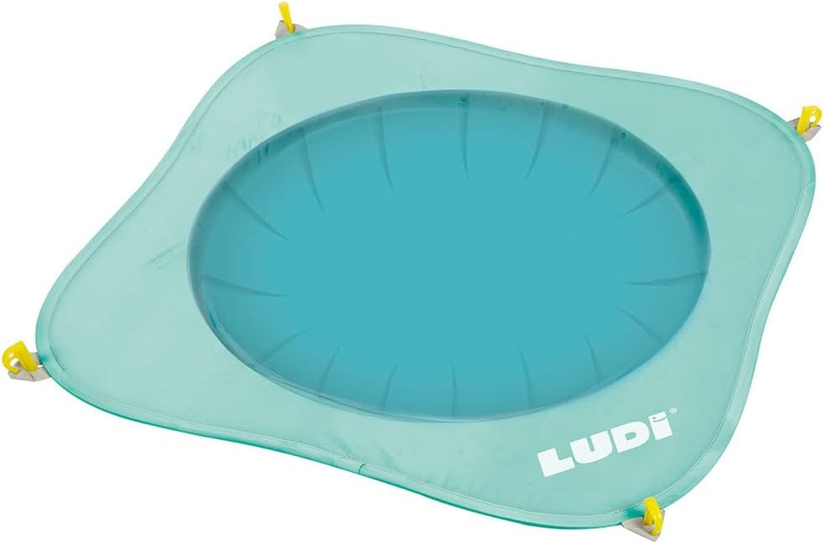 LUDI - Piscină pliabilă - Pentru plajă - Piscină portabilă pentru copii mici - Geantă de transport și cleme de fixare - Ușor de instalat și depozitat - De la 10 luni, Turcoaz