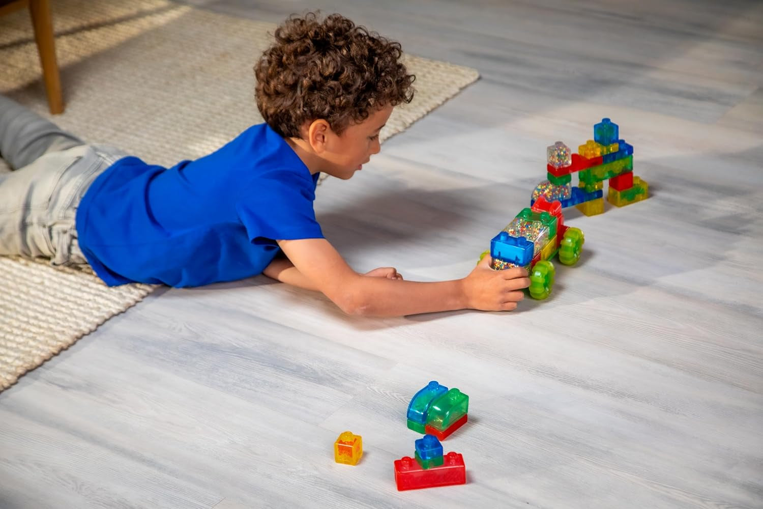 Jelly BLOX - Vehicle Kit, Bauspielzeug ab 2 Jahren, mit 35 Sensorische Bausteine, Konstruktion Spielzeug für Kinder, Sensory Play mit Spielsteinen