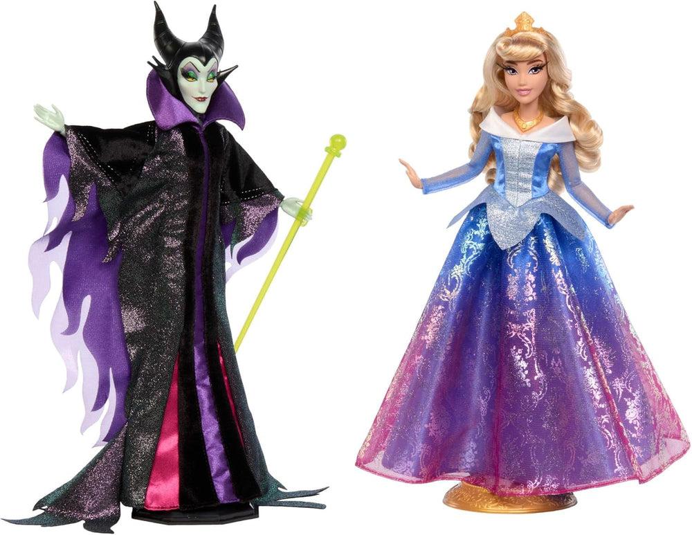 Mattel Disney Malefiz- und Aurora- Modepuppen zum Sammeln, Inspiriert vom Disney-Film Dornröschen“, Geschenke für Kinder und Sammler HPG10
