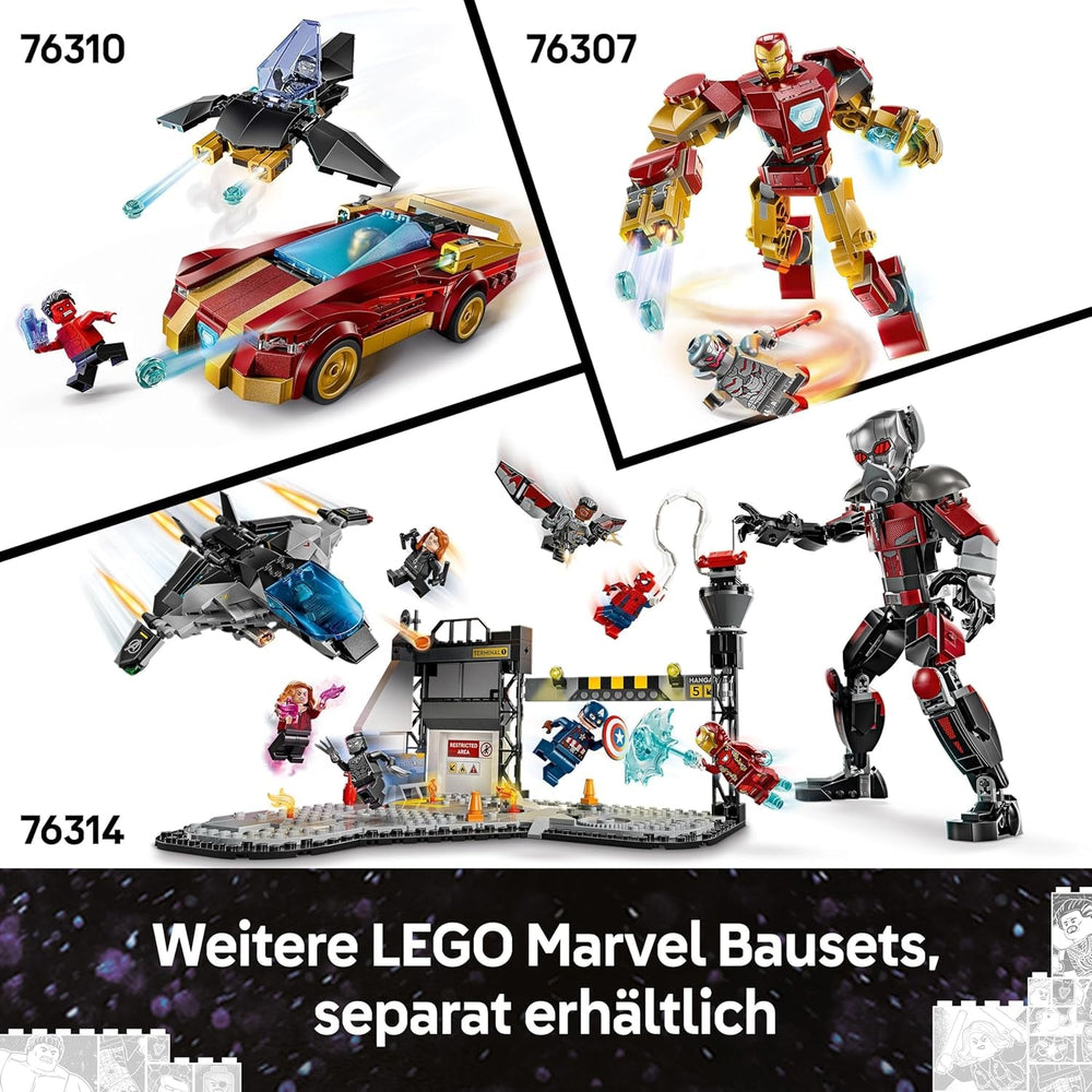 LEGO | Marvel: MARVEL Logo & Minifiguren - Sammlerstück inkl. Hulk, Thor, Iron Man, Black Widow und Captain America - Bauset mit Avengers Figuren - Geschenk für Jungen und Mädchen ab 12 Jahren - 76313