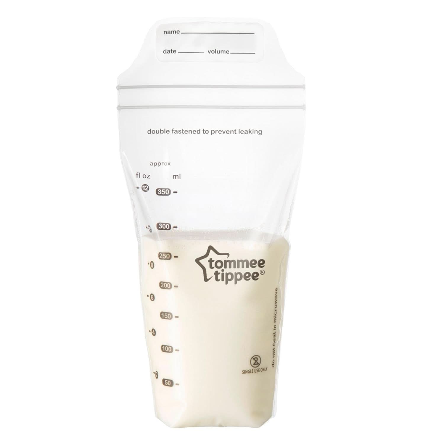 Tommee Tippee Closer to Nature Pungi pentru depozitarea laptelui matern, pre-sterilizate, 350 ml Accesorii Hrana si Alaptare Bebe Naty Shop